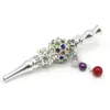 Portable Crystal Metal Mouth Tips Rökning Pipes Hookah Mynstycke Shisha Filter Tassel Inlaid