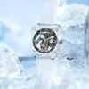 Horloges PINDU Design Herenhorloges Origineel Tourbillon-uurwerk Volledige saffierkast Diamond Skeleton Watch Sport Automatic