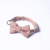 PLAID Print Pet Pet Puppy Cats Justerbar Bow Tie -krage slips Bowknot rutig bowtie Holiday Wedding Decoration Accessories