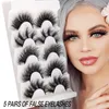 Faux Mink lashes 5 Pairs/set 3D Mink Lashes Volume Natural long Cross False Eyelashes Beauty Makeup fake eye lashes Extended
