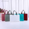 Shopping Bags New Arrival Quality Reusable Foldable Button Shopping Bag Durable Non-Woven Tote Pouch Storage Handbag Grocery Eco Friendly Bags