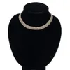 Choker Quality Classic Fashion 5 Full Rhinestone Sparkling Bride Ol Card Neck Chain Necklace Two-color #N040