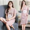 Sleep Lounge da donna Cute Girl Totoro Camicia da notte Sweet Cartoon Cotton Sleep Shirt Summer Women Sleepwear Night Gown Lingerie allentata Robe Home Dress P230511