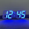 3D Digital Alarm Clock Creative Intelligent fotosensitiva LED -väggmonterad klocka Intelligent Luminous Digital Clock Electronic Alarm Clock