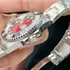 Herenhorloge Japan 8215 automatisch uurwerk mechanische zelfopwindende horloges Gradiënt rood Keramische bezel Saffieroppervlak Lichtgevend horloge