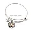 Bangle Minimalistische Europese roségouden Legering Hart Hanger Barfish Charms Expanderable Bracelet Fit Daily Holiday Gift Groothandel Dhgarden Dhyue