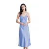 Vêtements de nuit pour femmes grande taille vêtements de nuit pour femmes dentelle Lingerie Chemises col en V chemise de nuit Sexy sans manches longue robe de nuit P230511