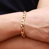 Chain 18K Gold Plated Bracelet Men's Jewelry Women's 205mm 8 Stamping 230511