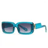 Sunglasses Fashion Rectangle Women Vintage Square Leopard Eyewear Shades UV400 Men Brand Designer Sun Glasses