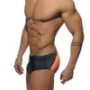 MUITOPANTES ICOOL MEN ROUSTO DE ARMULAÇÃO DE ARIMENTOS DE TAPLO DE ARIMENTO DE ARMA DE ARMA DE NATAGEM GAY SATIMAGENS TRONGS COM PALHAS DE PRAIA DE RAINBOW STRIPES