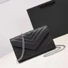 Zapas w USA Warehouse Szybka dostawa Skontaktuj się z nami na prawdziwe zdjęcia czarny kolor z czarnym złotym srebrnym sprzętem luksusowy designerka torba na ramię