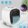 Autres pièces automobiles Refroidisseur d'air Ventilateur Mini climatiseur portable Bureau Refroidissement Humidificateur Purificateur Bureau Chambre Été Goutte D'eau Livraison Dhbna