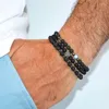 Bracelets porte-bonheur hommes bijoux cadeaux perles de pierre de lave Bransoletka Pulseras Mujer Moda 2023 Bileklik pour les femmes