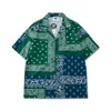 Męskie dresy Y2K Bandana Print Drukuj mecz kolorów plażowe Zestawy Mężczyźni Kobiety Summer cienki materiał Hawajskie koszule i szorty dress