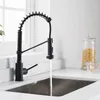 Kitchen Faucets Chrome/Brushed Nickel/black Pull Out Spray Faucet Mixer Tap Single Hole Free Ship