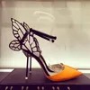 -Sophia Webster celebrity stage sandals angel wings high heels ankle strap stiletto heels butterfly sandals summer heels w2401