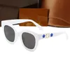Herren-Sonnenbrille mit Bienen-Buchstaben, modische Designer-Sonnenbrille, Sternmuster, Sommer-Strand-Sonnenbrille für Damen, Schwarz-Weiß-Brille