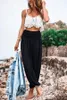 Women's Pants Wepbel Zipper Wide Leg Trousers Casual Pure Color Women All-Matching High Waist Yoga