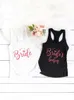 Women's Tanks Bachelorette Party Bridesmaid Tank Tops Bridal Shirts Hen Bride Racerbacks Wedding Outfits