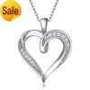 2022 Hot Sell New Design Trendy Charm Necklace Jewelry Heart Pendant 925 Sterling Silver Chain Necklace For Women Fashion Gift