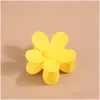 Hair Accessories Fashion Women Girl Plastic Claws Ribbon Crab Clamps Charm Solid Color Flower Shape Lady Small Hairs Clips Headdress Dhmvp