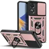 Phone Cases For OPPO Realme 8i Reno8 Pro Plus 5G F19 F17 Pro A94 A74 With 360° Rotating Kickstand Ring Car Mount Double-layer Slide Camera Protection Cover