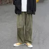 Pantaloni da uomo Casual Velluto a coste Lavabile Vita elastica Maschile Vestibilità rilassata Baggy Uomo Streetwear