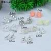 Studörhängen 9pairs/Set Fashion Bohemian Niche Flower Zircon Set Female Bird Pearl Women Summer Jewelry