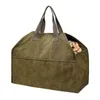 Storage Bags Firewood Carrie Bag Extra Large Canvas Portable Stand Up Log Carrier Tote Holder With Handle For Outdoor