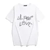 Camiseta lil peep hiphop cantor carta solta impressão roupas femininas ulzzang harajuku verão tshirt solto casual chique manga curta topo