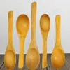 Dinnerware Sets Small Bamboo Spoon Honey Jam Children's Mini Long Handle Baby Creative Coffee Stirring