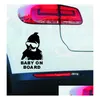 Car Stickers Reflective Baby On Board Decal Er/Anti Scratch For Body Light Brow Front Back Door Bumper Window Rearview Mirror Drop D Dhtla