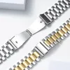 Smarta remmar armband 3 pärlor rostfritt stål armband länk band metallband band vaktband för Apple Watch Series 2 3 4 5 6 7 8 SE Ultra Iwatch 38 40 41 42 44 45 49mm