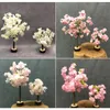 Fleurs décoratives Mini cerisier artificiel plante Miniature petite fausse fleur mariage jardin bureau bureau décoration de la maison Table