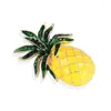 Brooches Creative Rhinestone Pineapple For Women Cute Fruit Enamel Brooch Pin Trendy Dresses Coat Corsage Jewelry Gift