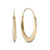 925 Sterling zilveren oorbellen geëlektropleerd 18k goud liefde hol hart goudtrekeningproces geometrische luxe elegante oorbellen originele damesjuwelen