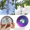 Decorative Objects Figurines 3D Rotating Wind Chimes Tree Of Life Spinner Bell For Home Decor Aesthetic Garden Hanging Decoration Dhp4A