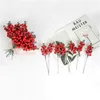 Рождественские украшения искусственное домашнее сосновая конус красный ягодный букет цветочный отдел