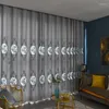 Curtain European Luxury Living Room Blackout Embroidered Voile Cloth Window Bedroom Bay Drape Fabric Blinds For