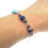 JLN Eye Pins Seven Chakra Bracelet Amethyst Lapis Tiger Eye Natural Stone Anqitue Gold/Silver Flower Beads Cap Spacer Findings Handmade Bracelets For Men Women