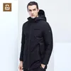 Куртки Youpin Smart Heating Down Jacket Men USB Инфракрасное электрическое отопление Гусиный пуховик Мужская парка с капюшоном Тепловые зимние теплые куртки