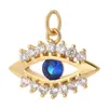 Benutzerdefinierte Gold Charm Damen Mode Halskette Blue Eye Armband Charm Anhänger Amulett Schloss Münze Designer Charm für DIY Ohrringe