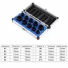 KONTAKTDOZEN SOCKET SET DAGAGED BOLT NUT Remover Car Extractor Threewing Tool Box Electric Borr Tillbehör Skiftnyckel Adapter Handverktyg Set