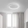 Taklampor modern LED -lampa nordisk minimalistisk kreativ design inomhus full spektrum vardagsrumsstudie belysning vita cirkulära lampor