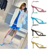 Dress Shoes Summer 2023 Sheepskin Thin Belt Square Head High Heeled Ladies Big-size Sandals Fashion Open-toed Buckle Clip Women