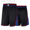 76erss Mens 2023 City Swingman Pants Edition Basketball Shorts Performance Black