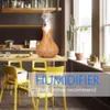 Luftfuktare aromaterapi Humificador Oil Diffuser Ultrasonic Mist Maker Fogger med LED -lampa träkornluftaroma Humidifierare Humificadores