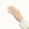 Cluster Rings Fashion Cross Cubic Zircon Finger Ring For Women Versatile Design Female Party Daily Wear 2023 Modern Trend Jewelry