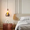 Hangende lampen rook grijs glazen plafondlampen Alstremse woonkamer slaapkamer bed kamer verlichting armaturen e27 decorhanging