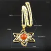 Pendentif Colliers 2023 Boho En Acier Inoxydable Pierre Naturelle Fleur Chaîne Femmes / Hommes Or Couleur Charme Bijoux Bijoux N1155s04